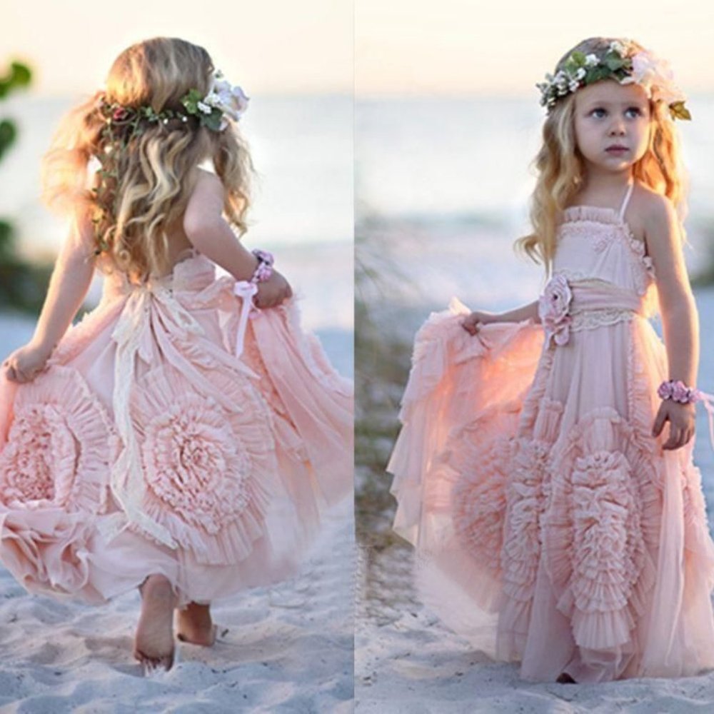 Boho Dusty Rose Chiffon dress - size 8